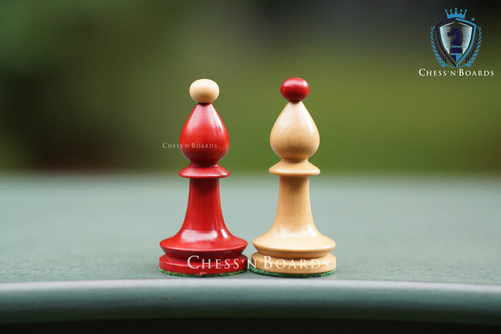 Reproduced Painted Romanian Hungarian National Tournament Chess Pieces - Chess'n'Boards