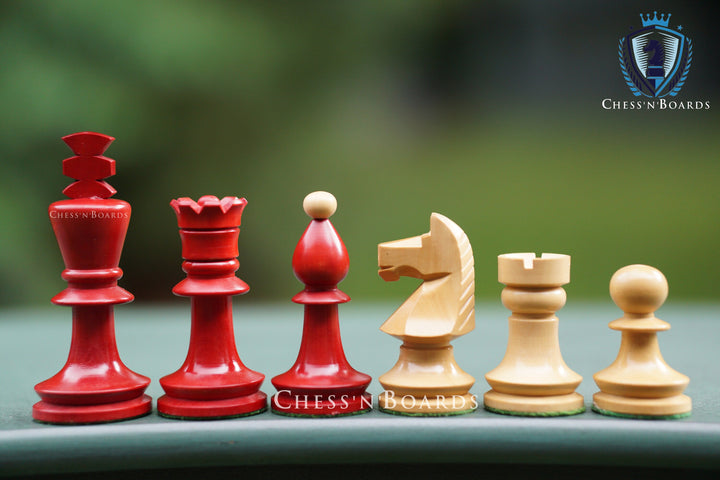 Reproduced Painted Romanian Hungarian National Tournament Chess Pieces - Chess'n'Boards