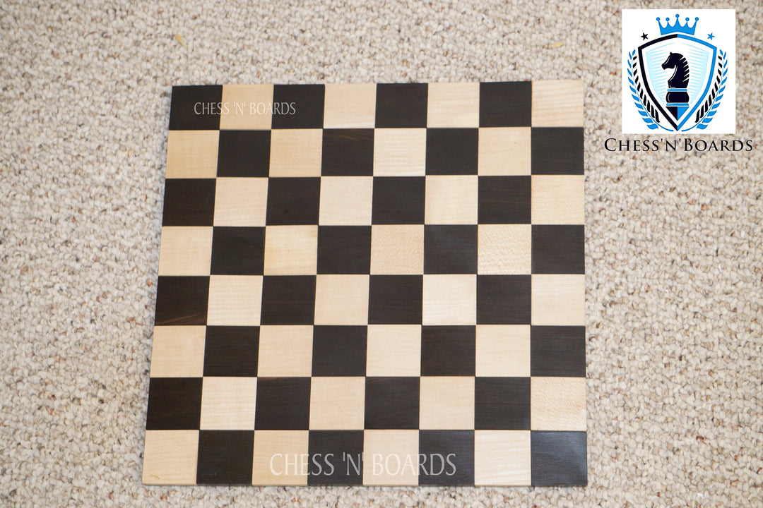 Roll-Up, Solid wood, Portable Ebonywod Chessboard - Chess'n'Boards