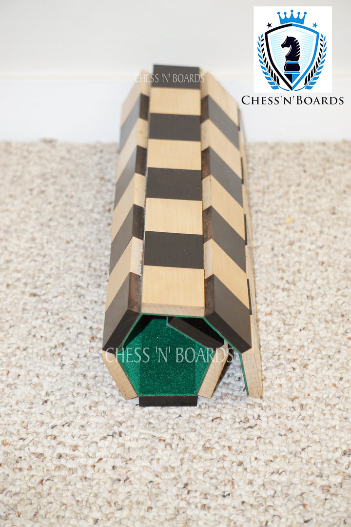 Roll-Up, Solid wood, Portable Ebonywod Chessboard - Chess'n'Boards