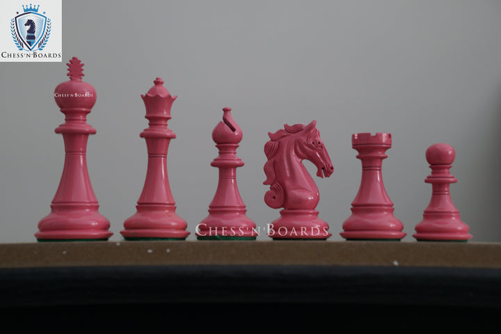 Painted Columbian 4.5 King Shera Series Luxury Chess Pieces - Chess'n'Boards