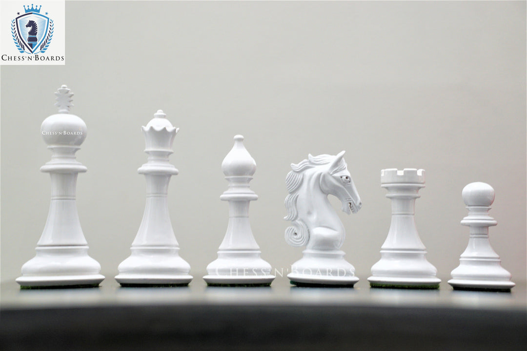 Painted Columbian 4.5 King /The Shera Series Chess Pieces - Chess'n'Boards