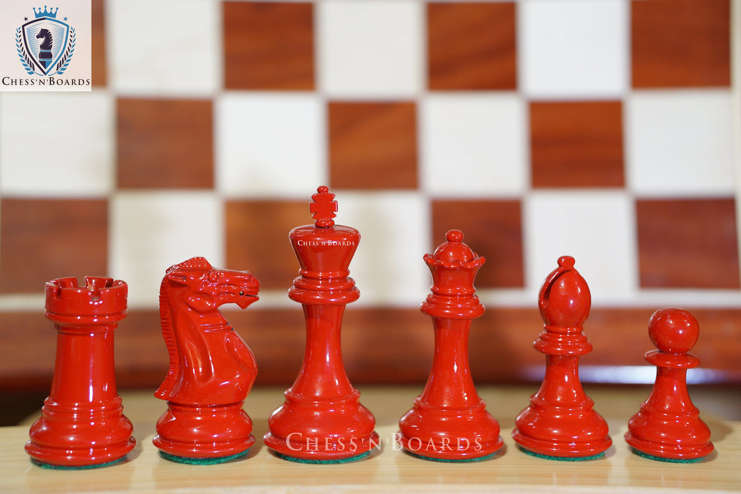 Painted Pro Staunton 4.5 King Wooden Chess Pieces - Chess'n'Boards