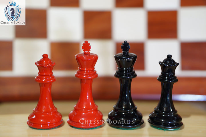 Painted Pro Staunton 4.5 King Wooden Chess Pieces - Chess'n'Boards