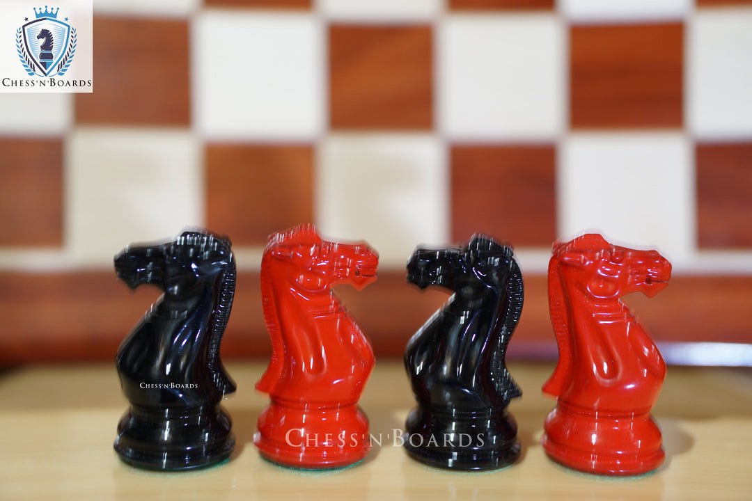 Painted Pro Staunton 4.5 King Wooden Chess Pieces - Chess'n'Boards