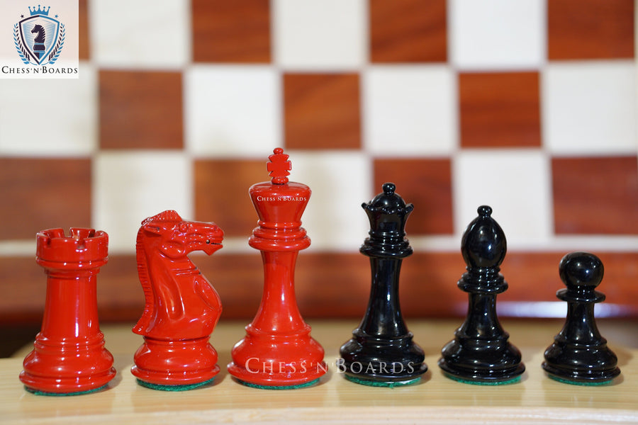 Painted Pro Staunton 4.5 King Wooden Chess Pieces - Chess'n'Boards