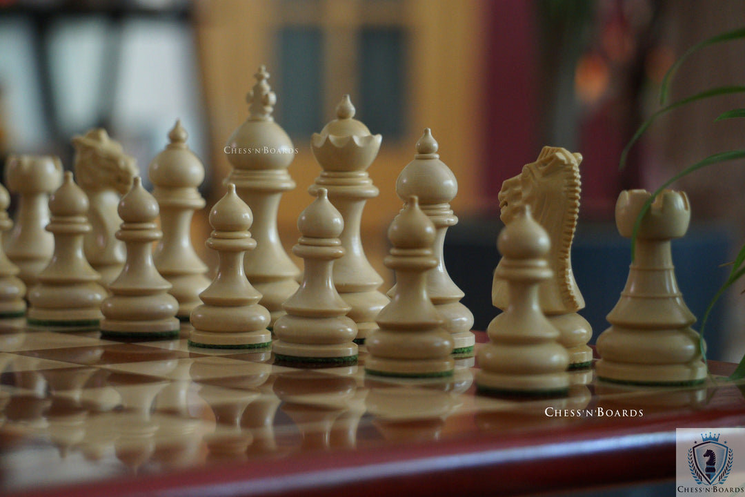 Hand Carved Taj Series Weighted Rosewood Chess Pieces with 2 Extra Queens - Chess'n'Boards