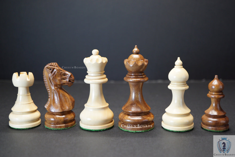 Hand Carved Taj Series Weighted Rosewood Chess Pieces with 2 Extra Queens - Chess'n'Boards