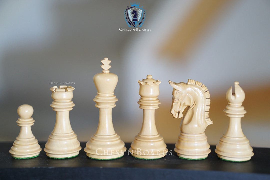 The Arabian - Triple Weighted Ebony Chess Pieces