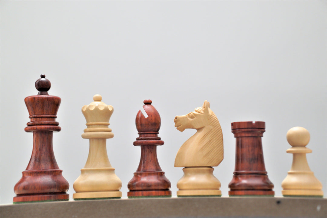 Reproduced 1920's German Collectors' Chess Pieces Only Staunton Set in Padaukwood - Chess'n'Boards