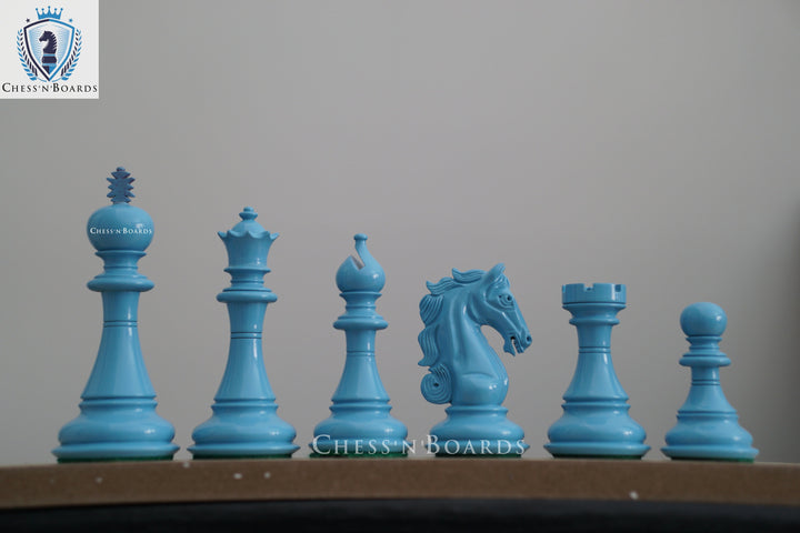 Painted Columbian 4.5 King Shera Series Luxury Chess Pieces - Chess'n'Boards