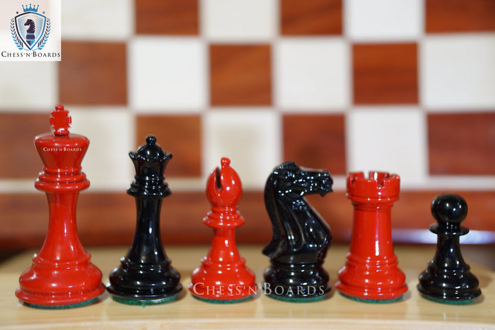 Painted Pro Staunton 4.5 King Wooden Chess Pieces - Chess'n'Boards