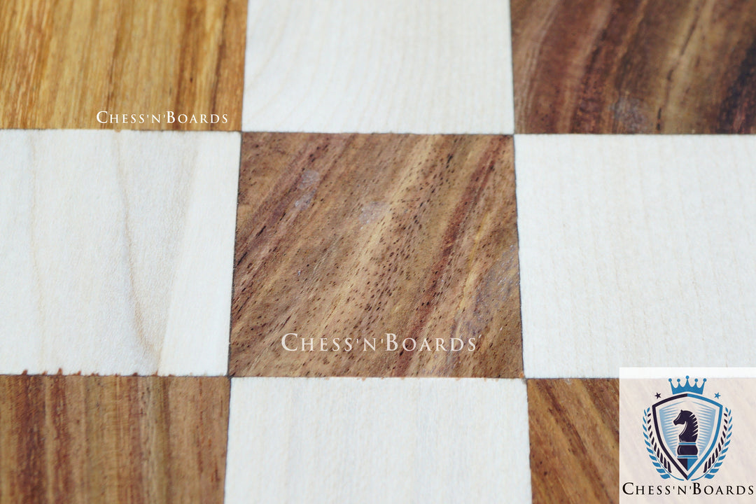 Square Shaped Classic Tournament Chess Board Golden Rosewood - Chess'n'Boards