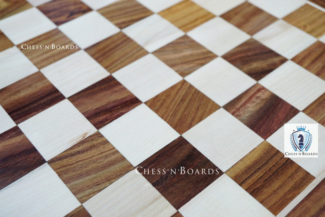 Square Shaped Classic Tournament Chess Board Golden Rosewood - Chess'n'Boards