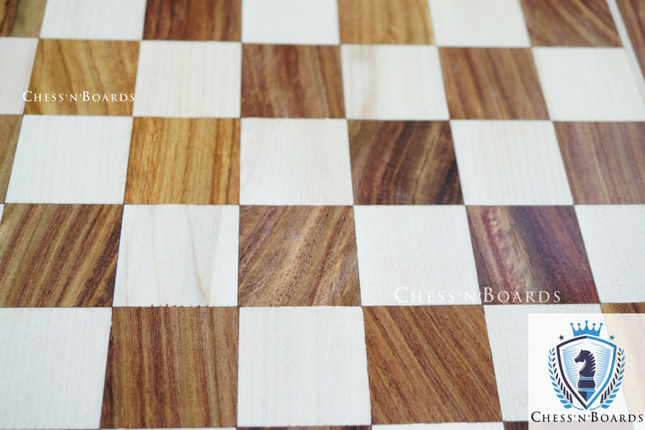 Square Shaped Classic Tournament Chess Board Golden Rosewood - Chess'n'Boards