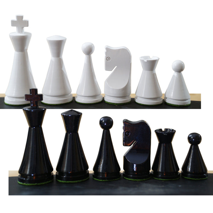 Painted Russian Poni Style Chess Pieces King 4" - Chess'n'Boards