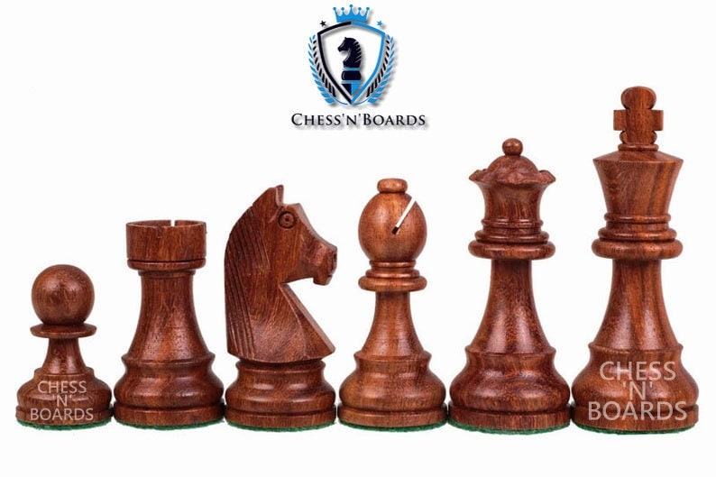 Staunton Style Tournament Series, German Knight Chess Pieces - Chess'n'Boards