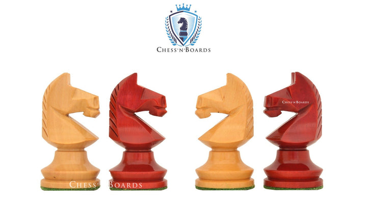 Reproduced Painted Romanian Hungarian National Tournament Chess Pieces - Chess'n'Boards