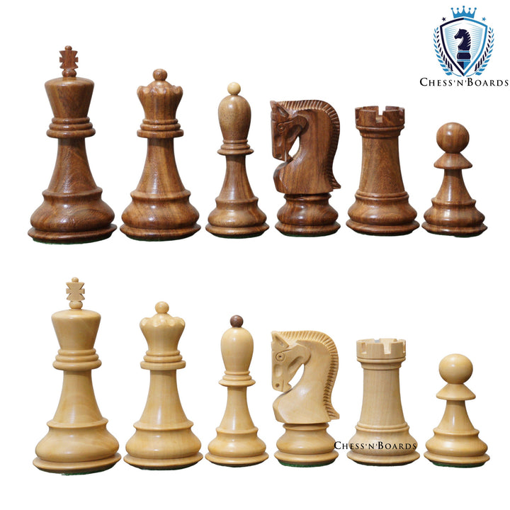 1950 Reproduced Russian Zagreb Weighted Wooden Chess Pieces - Chess'n'Boards