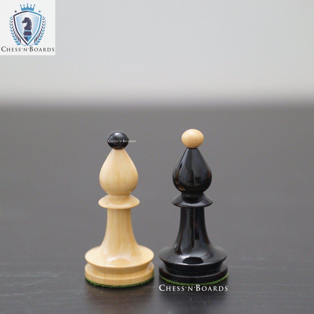 Reproduced Romanian Hungarian National Tournament Chess Pieces in Lacquer Finish - Chess'n'Boards