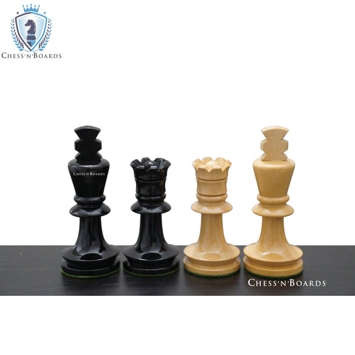 Reproduced Romanian Hungarian National Tournament Chess Pieces in Lacquer Finish - Chess'n'Boards