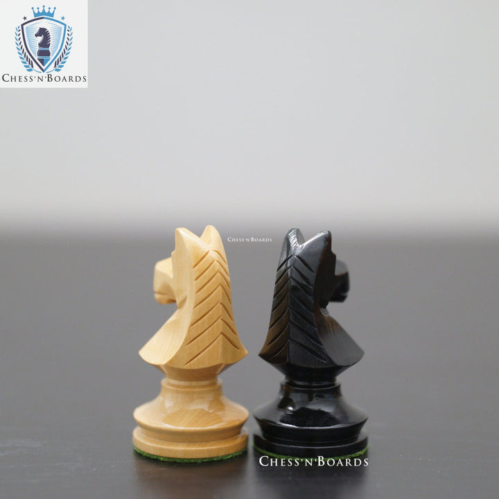Reproduced Romanian Hungarian National Tournament Chess Pieces in Lacquer Finish - Chess'n'Boards
