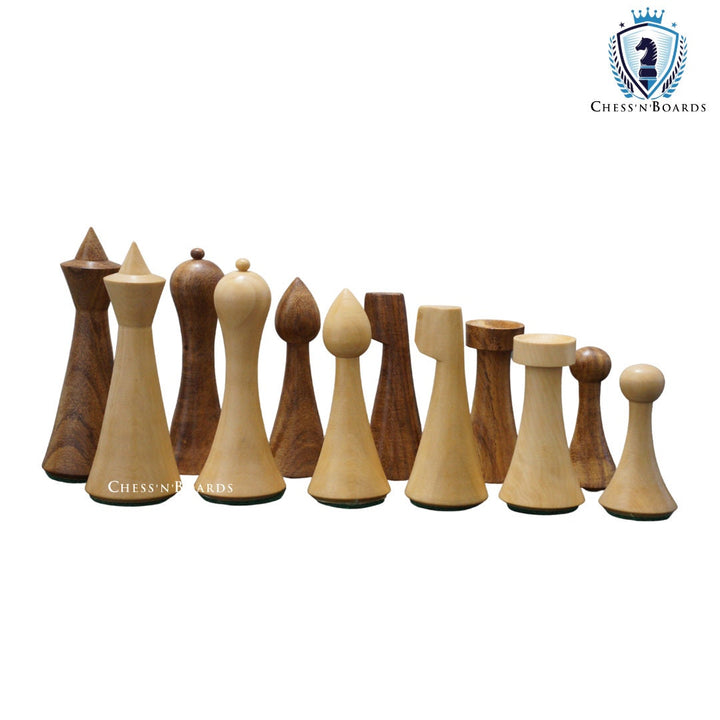 Reproduced Hermann Ohme/Minimalist Style Weighted Chess Pieces - Chess'n'Boards