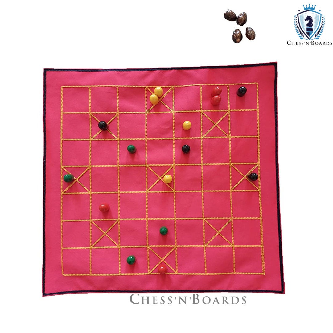 Ashta Chamma, Chowka Bara, Katta Mane, Taayam, 5 Houses, Kaangi Chaala, Kaana Dua, Indian Ludo, Ludo Board Game - Chess'n'Boards