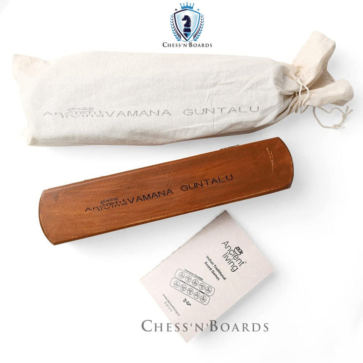 Vamana Guntalu / Pallanghuzi / Mancala Wooden Board Game | Christmas Gift - Chess'n'Boards