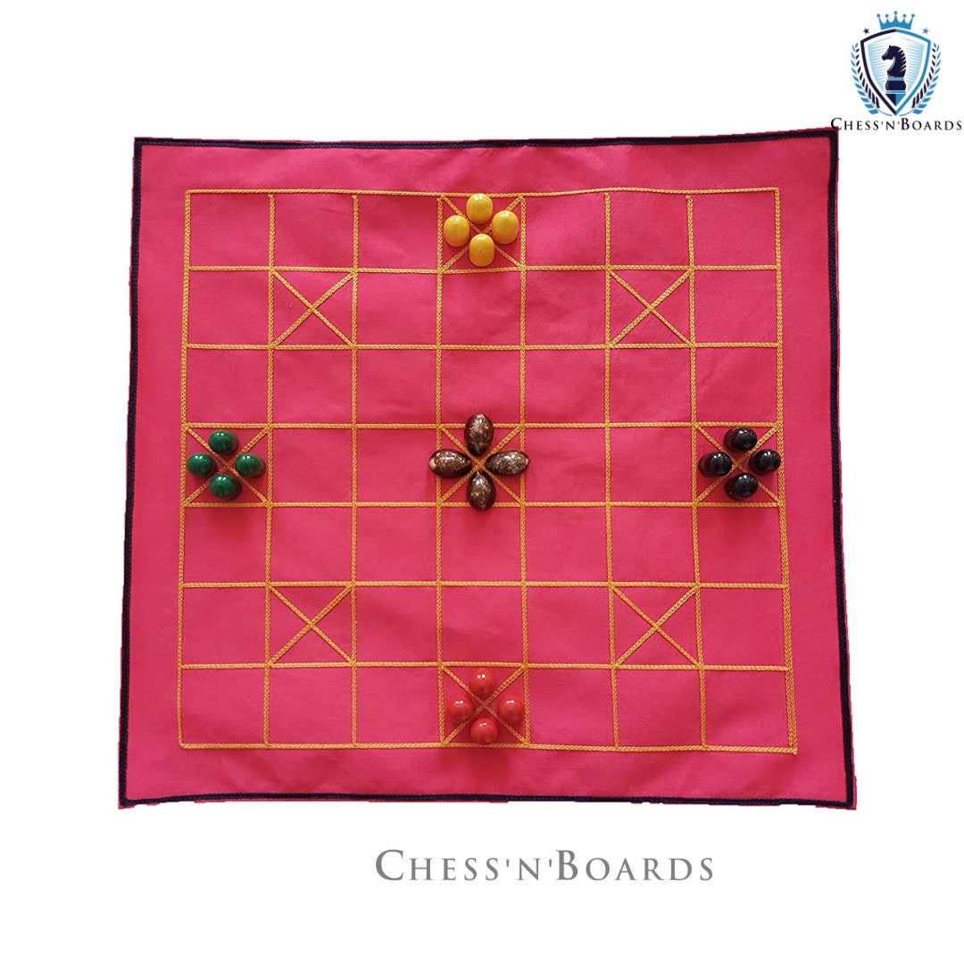 Ashta Chamma, Chowka Bara, Katta Mane, Taayam, 5 Houses, Kaangi Chaala, Kaana Dua, Indian Ludo, Ludo Board Game - Chess'n'Boards