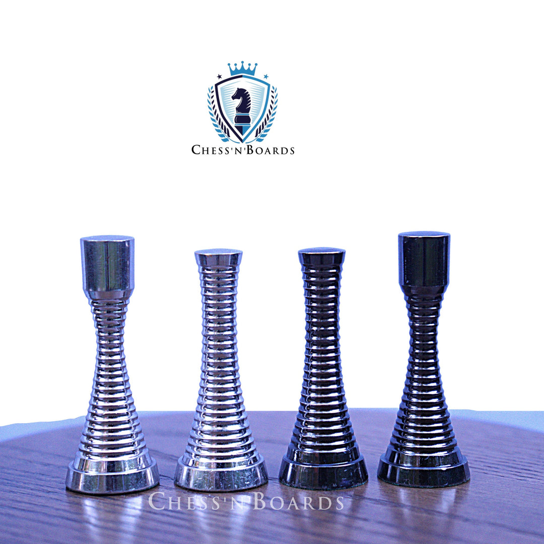 Contemporary Brass Chessmen | Metal Chess Pieces | Luxury Chess pieces for play and Decor - Chess'n'Boards