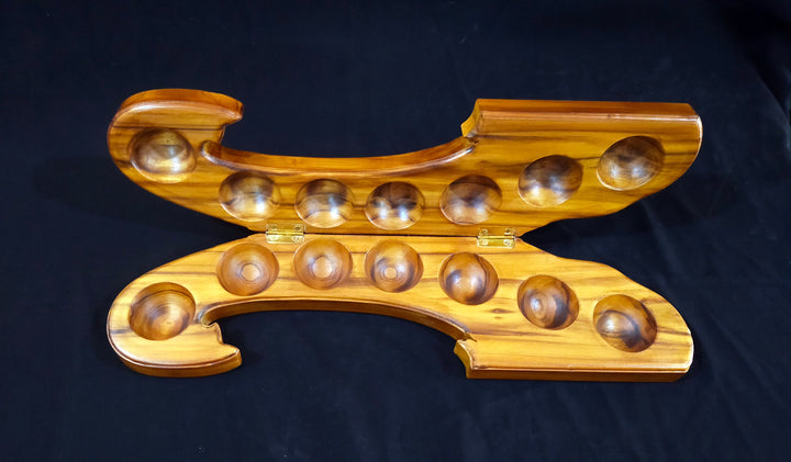 Elephant Trunk shaped Foldable Wooden Mancala Game | Ali Guli Mane - Pallanguli | Vamana Guntalu | Tamaala Traditional Games