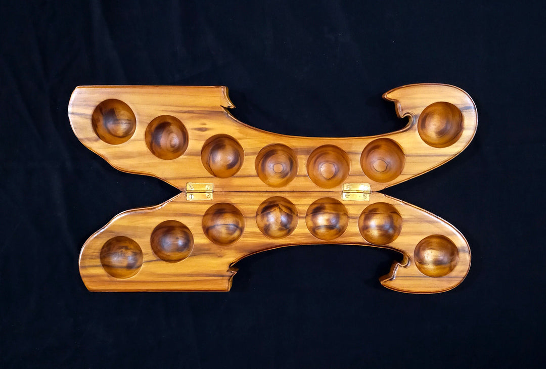 Elephant Trunk shaped Foldable Wooden Mancala Game