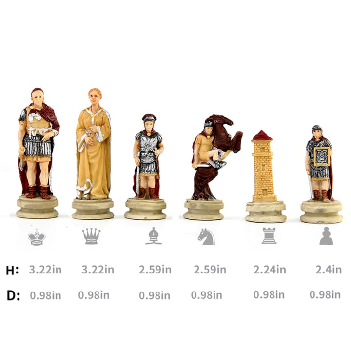 Egypt Rome War Themed Resin Chess Set