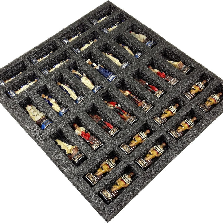 Pirates vs Navy Resin made Hand Painted Themed Chess Set