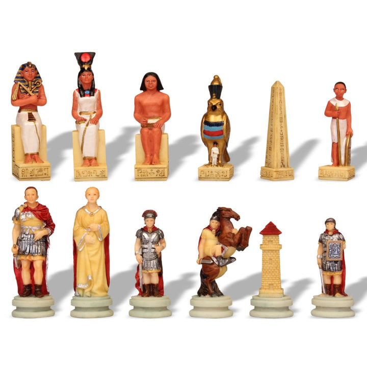 Egypt Rome War Themed Resin Chess Set